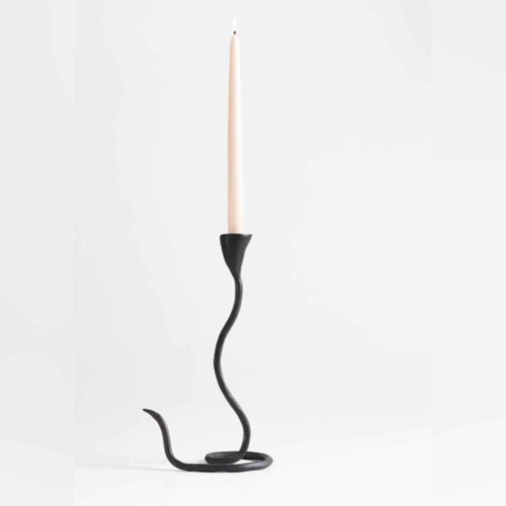 Large Black Metal Taper Candle Holder by Athena Calderone for Crate & Barrel - Picture 2 of 7